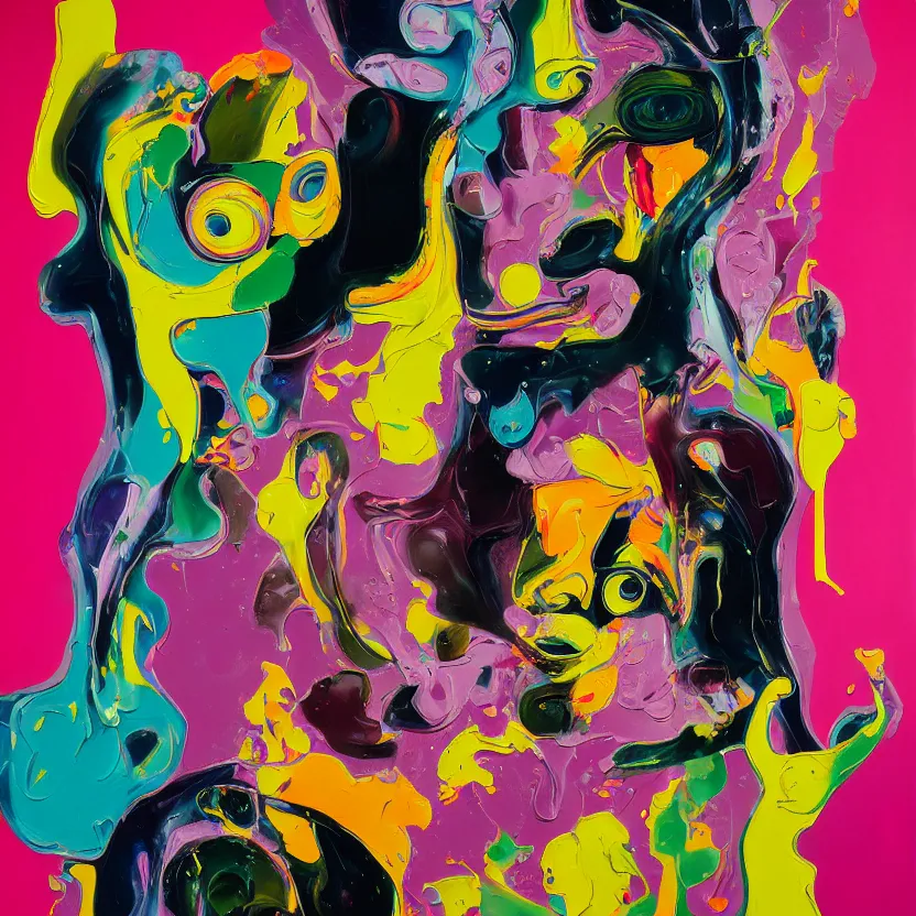 Image similar to woman holding a baby, an ultrafine detailed painting by peter max and francis bacon and fiona rae and maryam hashemi and hernan bas and anna mond and max gubler, featured on deviantart, metaphysical painting, neo expressionism, pop surrealism, melting paint, biomorphic, mixed media, photorealistic, dripping paint, palette knife texture, masterpiece