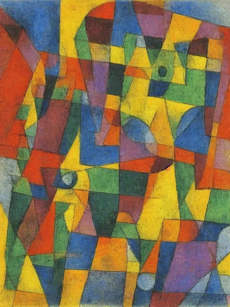 Image similar to a cubism painting by paul klee, pastel colors,