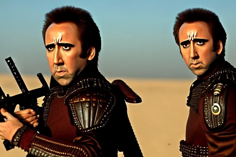 Image similar to Nicolas cage in dune high resolution still