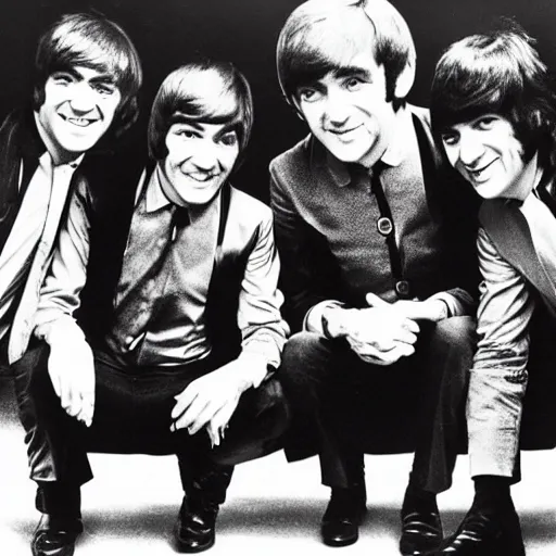 Image similar to The Monkees as The Beatles, album cover,