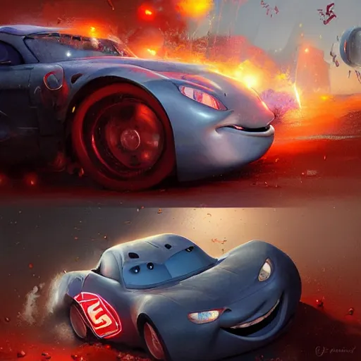 Lightning McQueen's Big Crash