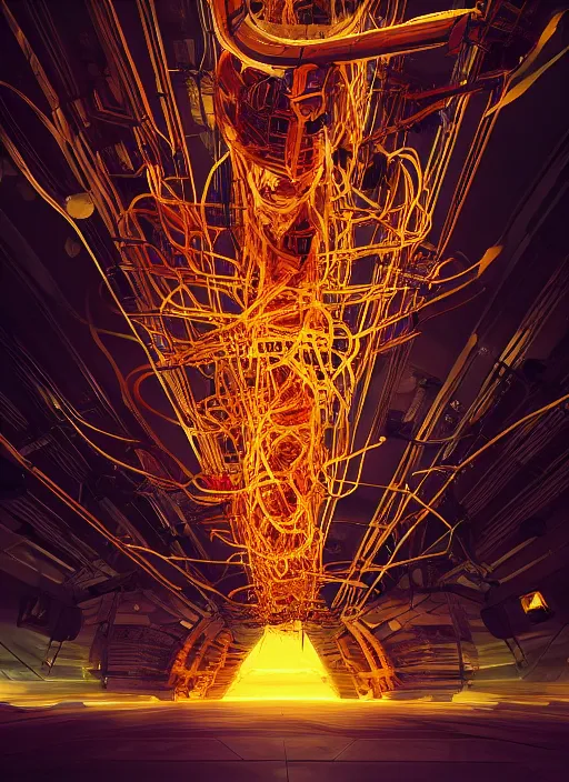 Image similar to cinematic shot epic floating spaghetti, hyper realistic, mood lighting, fantasy, detailed space station, highly detailed, super realistic, perfect lighting pixel sorting, style sheet