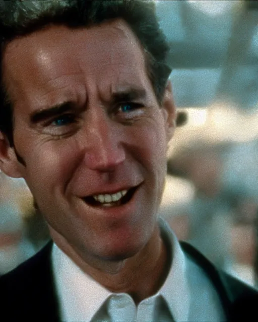 Image similar to film still close - up shot of joe biden running a marathon from the movie independence day. photographic, photography