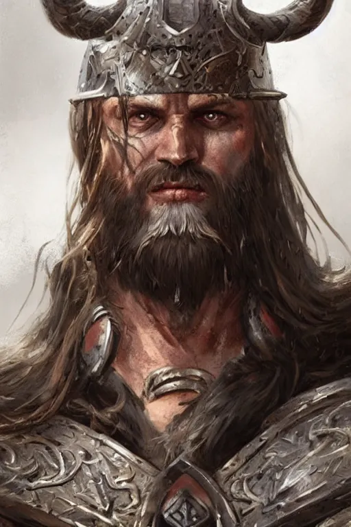 Prompt: skeletal viking warrior in the middle of battle, highly detailed, close - up portrait, artstation, art by artgerm and greg rutkowski,