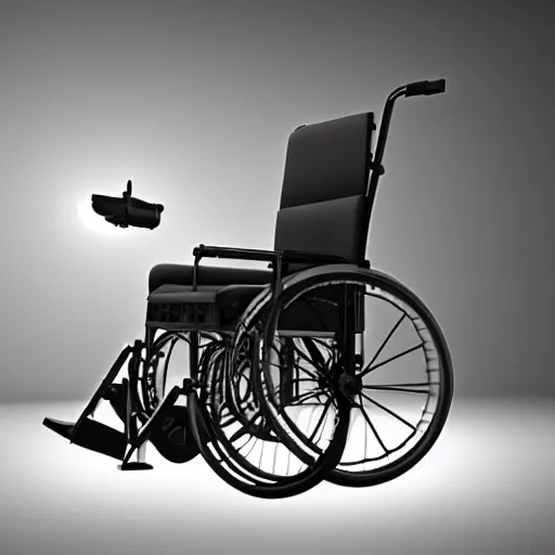 Image similar to inspirational upstanding wheelchair, beautiful octane lighting, hyper realistic, photo realistic