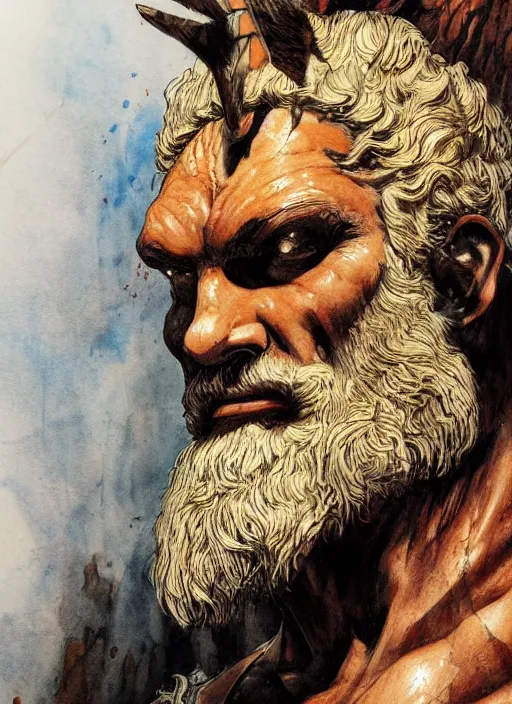 Image similar to close up concept art of an ancient greek character, by robert kirkman, by ayami kojima