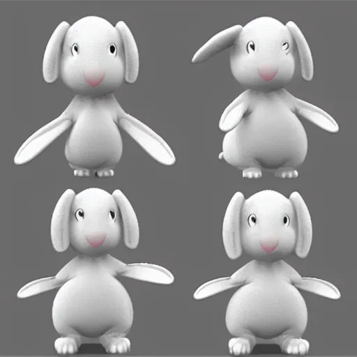 Prompt: siggraph stanford bunny mesh