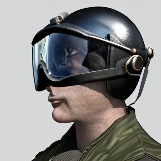 Prompt: a buzzard wearing a fighter pilot helmet, hyper - realistic, hyper - detailed, 4 k