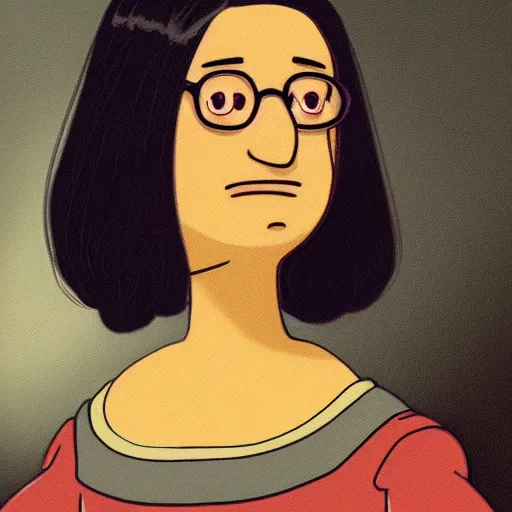 Prompt: A close-up portrait of Tina Belcher from Bob's Burgers painted by Rembrandt
