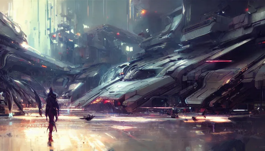 Image similar to concept art by wadim kashin