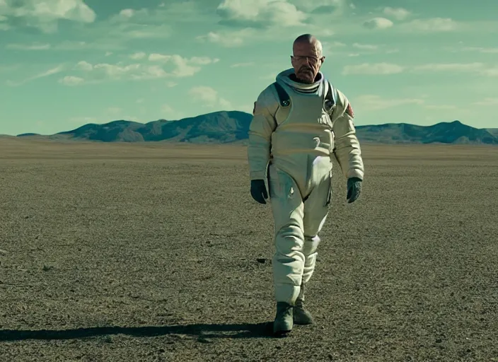 Image similar to film still of Walter White as Cooper in Interstellar, 4k