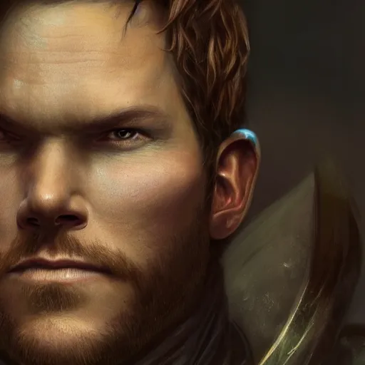 Prompt: close up portrait of chris pratt as a lich necromancer, made by carvaggio, stanley artgerm lau, wlop, rossdraws, artstation, cgsociety, concept art, cgsociety, octane render, trending on artstation, artstationhd, artstationhq, unreal engine, 4 k, 8 k