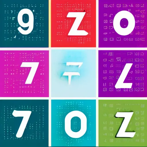 Prompt: sci fi retro font set from A to Z with numbers