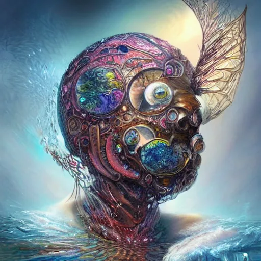 Image similar to fantasy art hyper realistic ai created interesting bizarre subconscious fantastic art award winning best ultra detailed magnificent