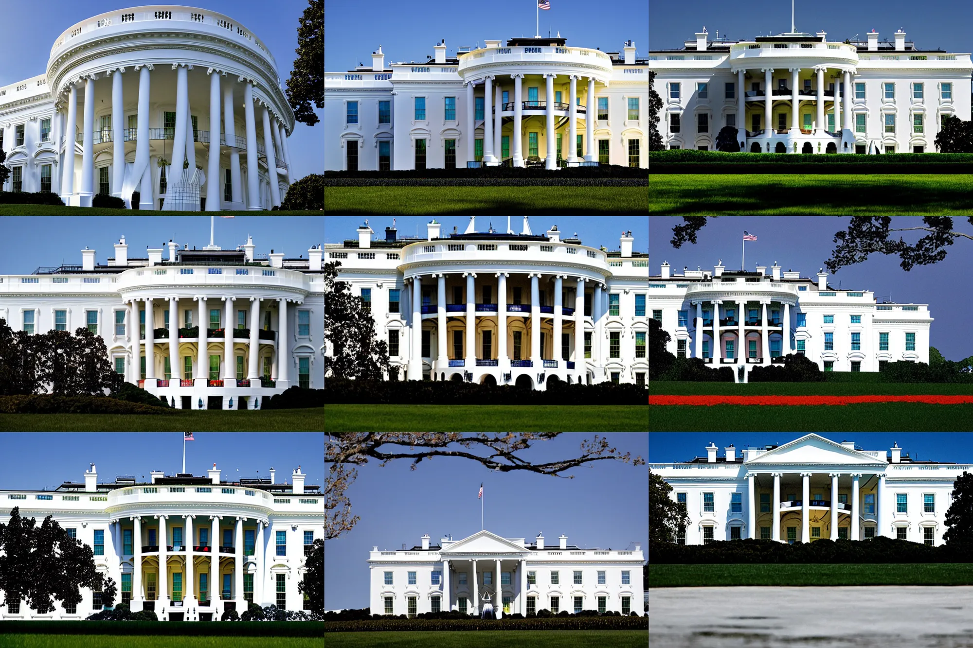 Prompt: photography of the white house designed by frank gehry, architecture, award winning