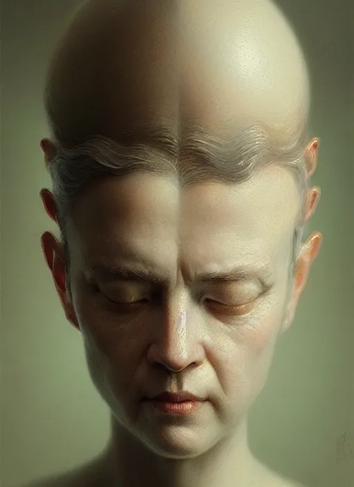 Prompt: portrait of an old porcelain aleeping head, ancient hyper realistic art, intricate, elegant, glowing lights, highly detailed, digital painting, artstation, concept art, smooth, sharp focus, art by wlop, mars ravelo and greg rutkowski