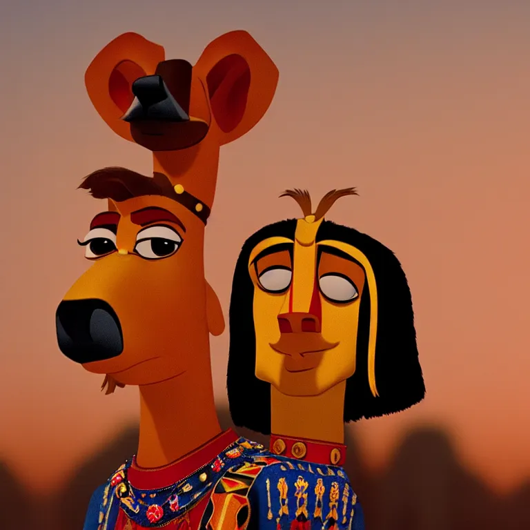 Image similar to A photo of Emperor Kuzco!!!!!!!!!!!!!!!!. Portrait by Terry Richardson. Golden hour. 8K. UHD. Bokeh.