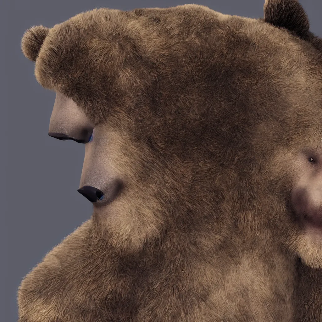 Image similar to 4k, bear fur, Unreal Engine 5, Lumen, Nanite, epic, octane rendered