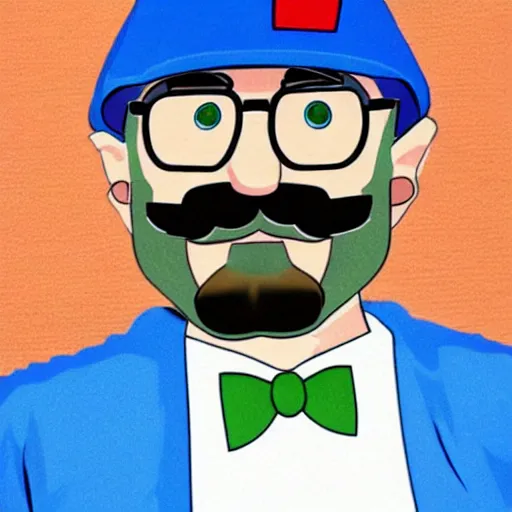 Prompt: walter white dressed up as mario