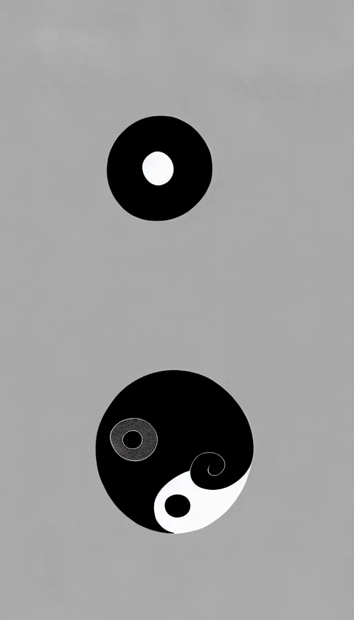 Prompt: Abstract representation of ying Yang concept, from Kenshin