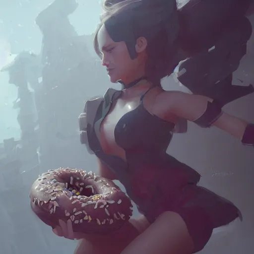 Image similar to 🍩 , digital Art, Greg rutkowski, Trending artstation,cinematic