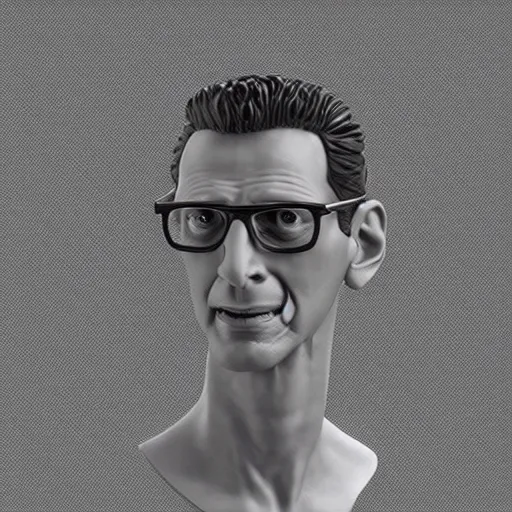 Image similar to hyperrealistic dslr statue of jeff goldblum made of dry navy beans, stunning 8 k octane comprehensive 3 d render, inspired by istvan sandorfi & greg rutkowski & unreal engine, perfect symmetry, dim volumetric cinematic lighting, extremely hyper - detailed, incredibly real lifelike attributes & flesh texture, intricate, masterpiece, artstation, stunning