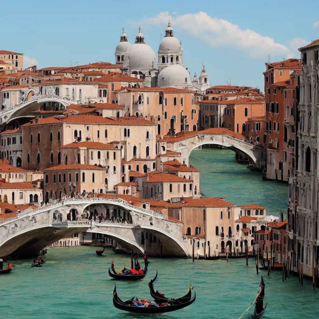 Prompt: the bridges of venice as the accent oh the city