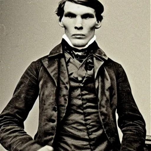 Image similar to jerma, 1800s photo, dark