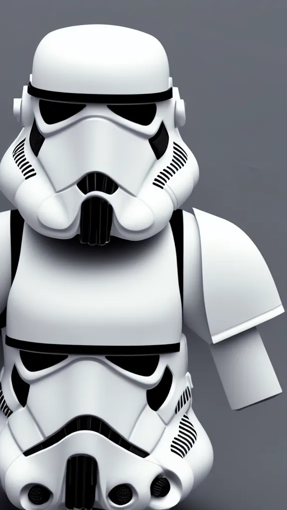 Prompt: a stormtrooper as a low - poly 3 d render. color harmony, 8 k detail, gallery quality, hd wallpaper, premium prints available, hyper - detailed, intricate design.