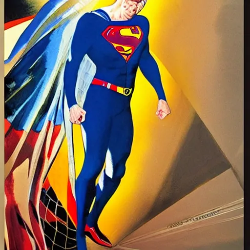 Image similar to photorealistic picture, by bob peak and alex ross, death of superman, gouache and wash paints, fine details, fine intricate, fine facial proportionate, fine body proportionate, fine fix broken line, fine fix duplicate line, smooth sharp focus, sharp focus