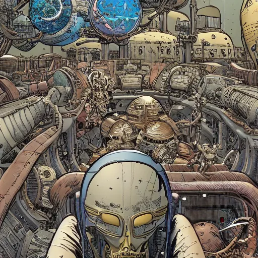 Image similar to Multiverse deep space settlement by Geoff Darrow