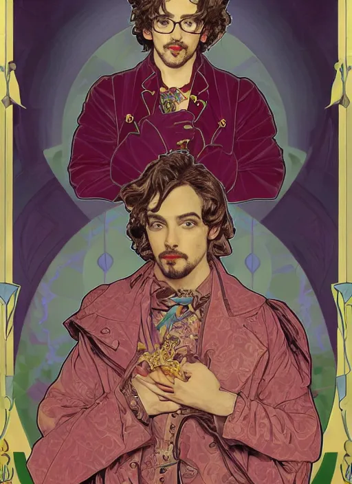 Prompt: Sam Hyde as magical prince, sigma and gigachad, big red eyes, peaceful expression, fantasy, intricate pink and gold ornate suit, modeling for Dulce and Gabanna, accurately portrayed, portrait art by James Jean and Alphonse mucha, highly detailed, digital painting, concept art, illustration, multiversal paradise shining rgb luxurious lights, trending on artstation, very detailed, smooth, sharp focus, octane render, close up