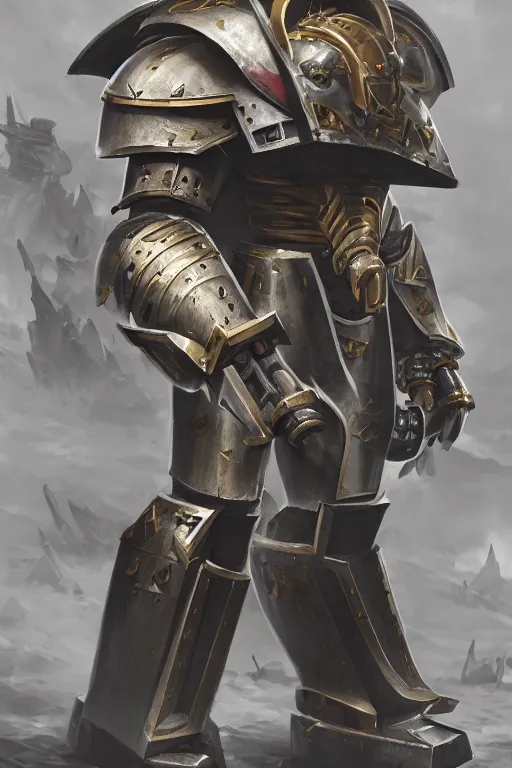 Image similar to armor portrait heros warhammer 4 0 k horus heresy fanart - the primarchs emperor by johannes helgeson animated with vfx concept artist & illustrator global illumination ray tracing hdr fanart arstation zbrush central hardmesh 8 k octane renderer comics stylized