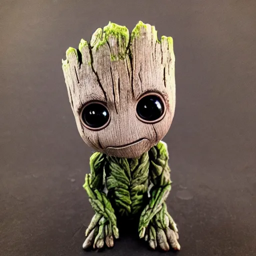 Image similar to baby groot robot dark