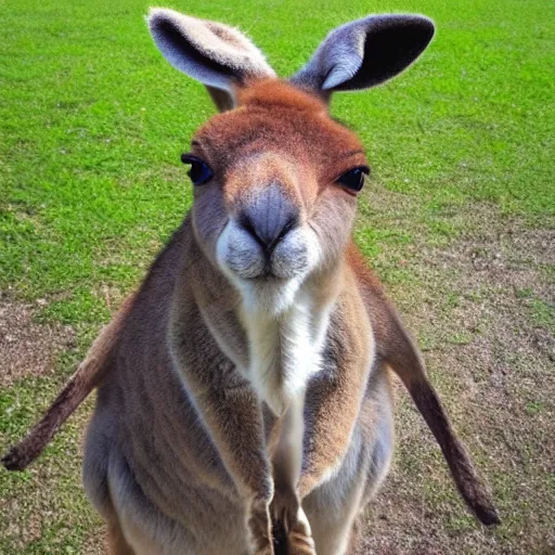 Prompt: kangaroo wearing a bonnet