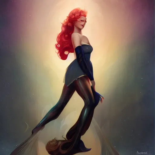 Image similar to a pinup by charlie bowater and anna dittmann and alberto vargas.