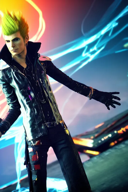 Prompt: screenshot of ziggy stardust in final fantasy 15, high resolution, hd, 4k