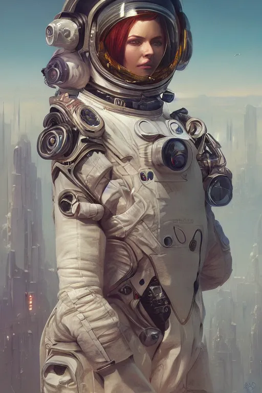 Image similar to ultra realistic illustration, astronaut hacknaut cyberpunk, sci - fi, fantasy, intricate, elegant, highly detailed, digital painting, artstation, concept art, smooth, sharp focus, illustration, art by artgerm and greg rutkowski and alphonse mucha