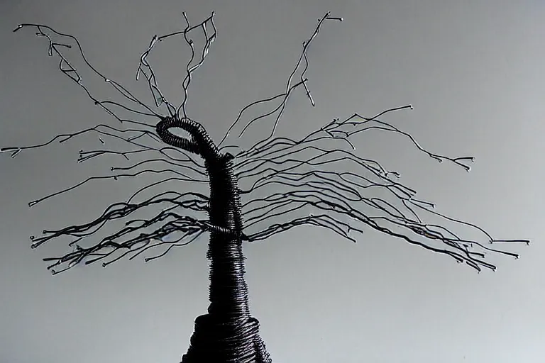 Prompt: wire tree, by kevin iris