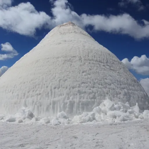 Image similar to mound of salt shaped like mount everest