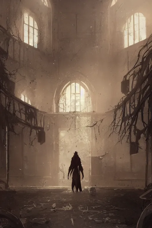 Image similar to asylum from the outside, old asylum, high octane, 8 k, digital art, magic the gathering, mtg, by greg rutkowski, trending on artstation