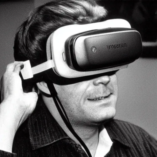 Prompt: old photograph of a russian researcher with a soviet virtual reality headset, russia, 1 9 7 6, ussr, hyper detailed