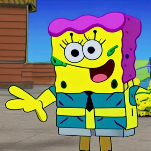 Prompt: cartoon render of spongebob SquarePants the movie