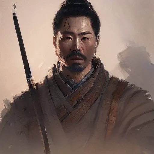 Image similar to a beautfiul award winning commission portrait of a samurai,digital art,art by greg rutkowski,character design by charles bowater,photorealistic,ross tran,hyperdetailed,detailed face,fascinating,2021,western comic style