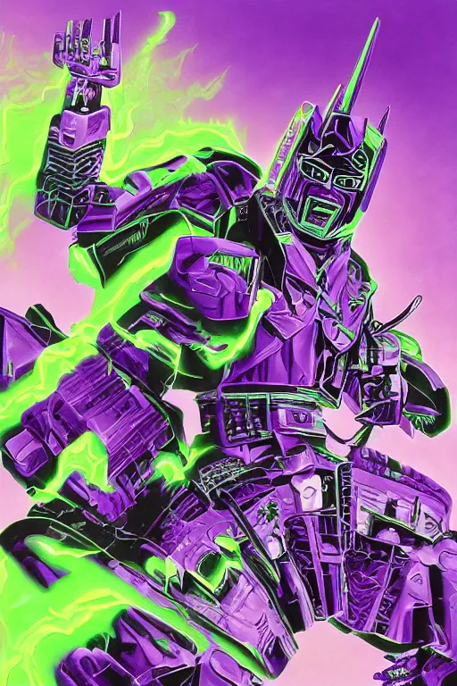 Image similar to portrait of cowboy johnny cash as purple green optimus prime power ranger from transformers surfing tonic stimulant fluids on air guitar zord UFO hoverboard, intricate, highly detailed, smooth, artstation, digital illustration by Lisa Frank and Ruan Jia and Mandy Jurgens and Artgerm and Wayne Barlowe and Greg Rutkowski and Zdislav Beksinski