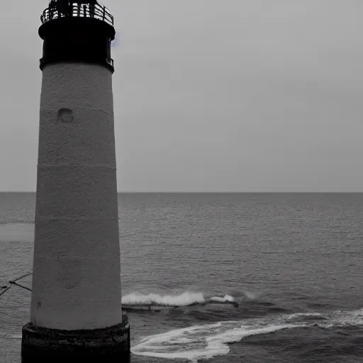 Image similar to line art drawing on a lighthouse on a jetty