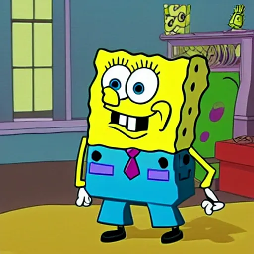 Image similar to spongebob, cartoon, tv still