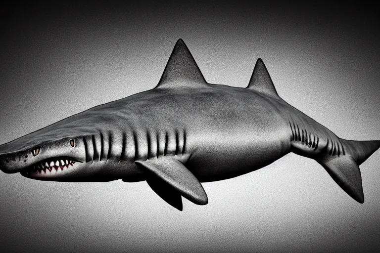 Image similar to a land shark, hyper realistic photography