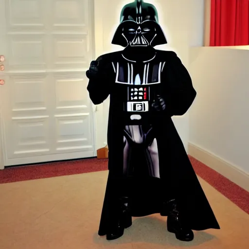 Image similar to elmo dress as darth vader