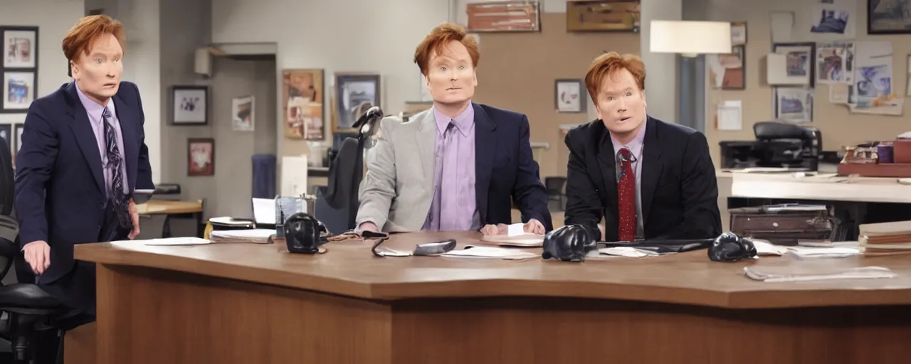 Image similar to conan obrien in the office season 2